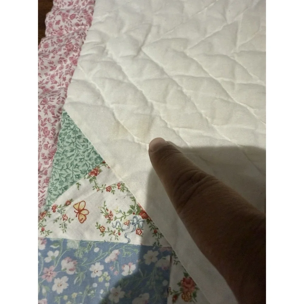 2 Piece‎ Vintage Quilted Pillow Shams Covers Pastel Colors SEE PHOTOS A